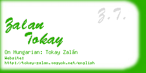 zalan tokay business card